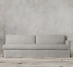 BELGIAN TRACK ARM SLIPCOVERED RIGHT-ARM SOFA- MEMBER PRICING - Image 0