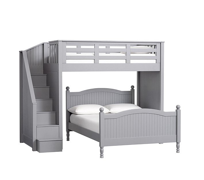 Catalina Stair Loft Bed, Full, Charcoal - Image 2