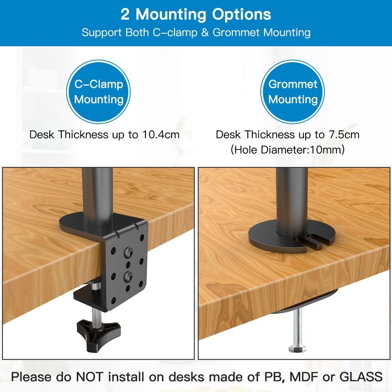 Monitor Universal 2 Screen Laptop Mount - Image 2