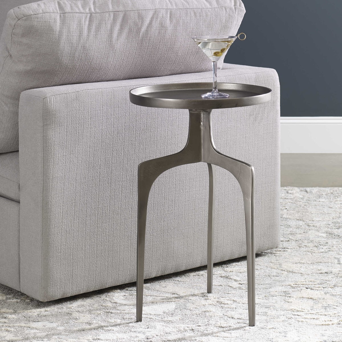 Kenna Nickel Accent Table - Image 1