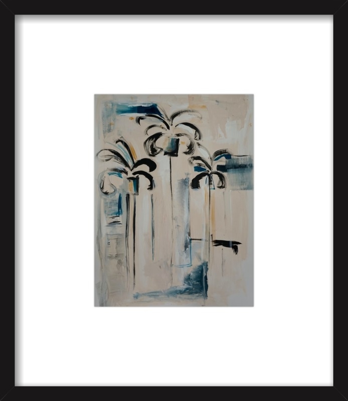 Emerging Palms - 8x10", Thin Black Wood Frame with Matte - Image 0