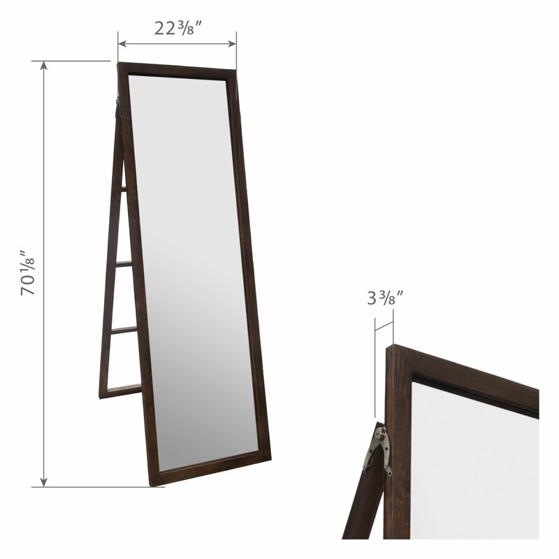 Jakin Wood Ladder Standing Full Length Mirror - Image 2