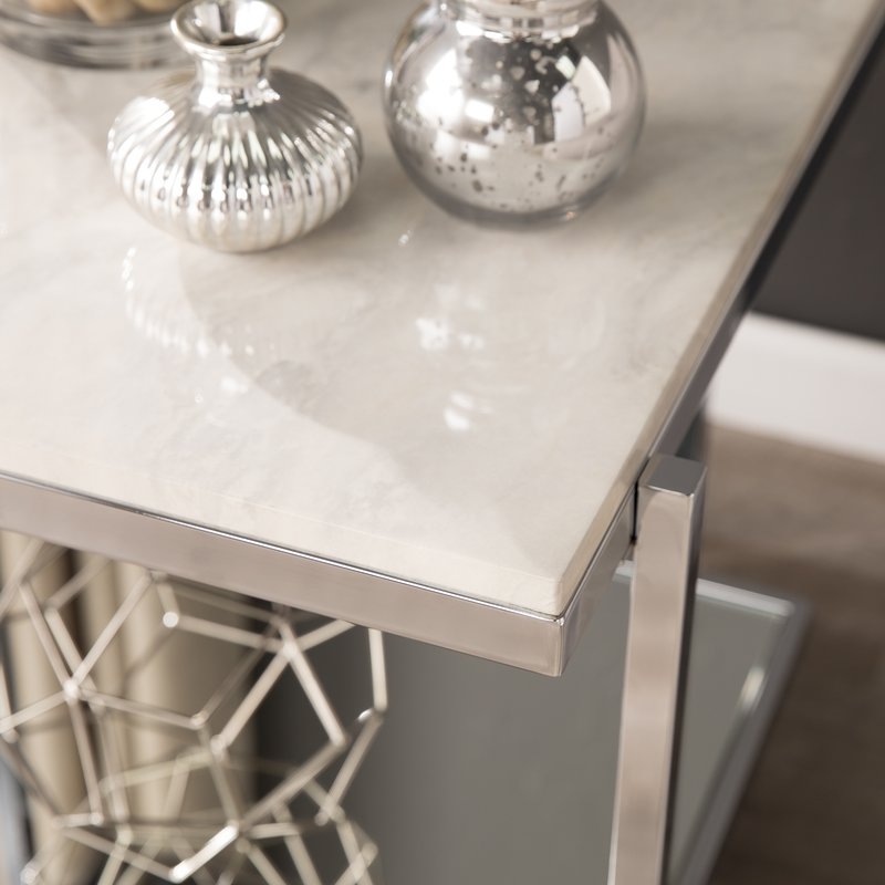 Skipton Faux Marble End Table - Image 2