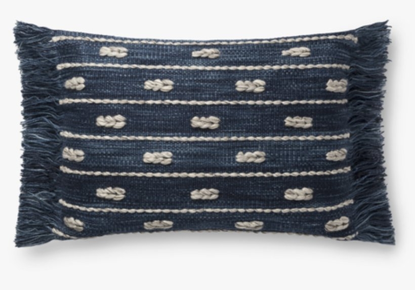CHAMBERY LUMBAR PILLOW, INDIGO, ED ELLEN DEGENERES CRAFTED BY LOLOI, down fill - Image 0