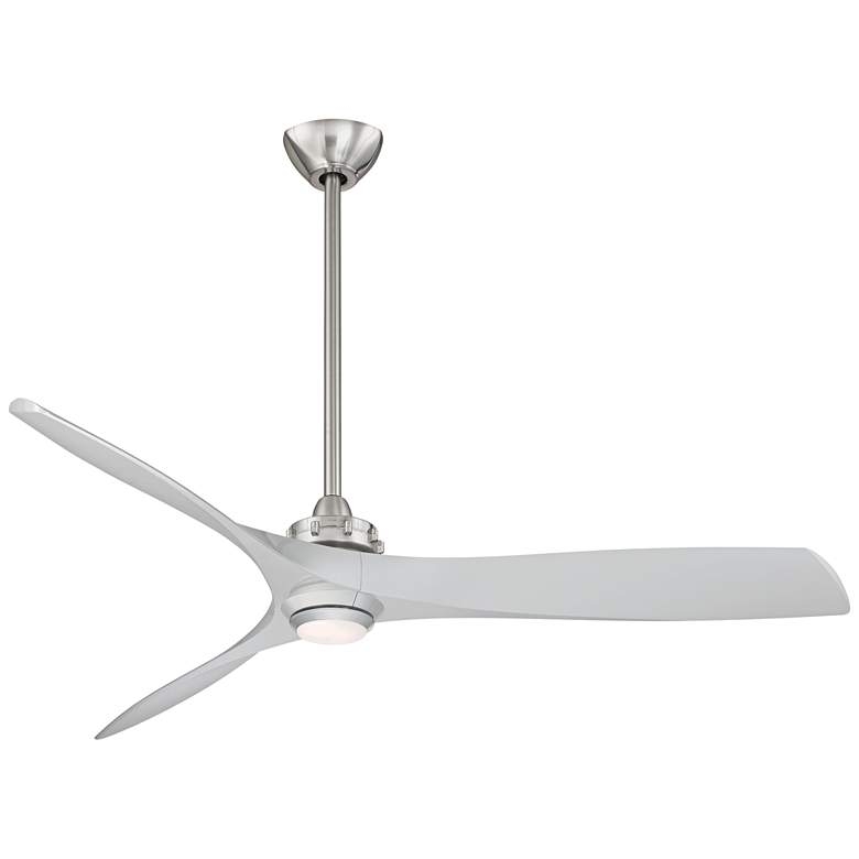 60" Minka Aire Aviation Nickel and Silver LED Ceiling Fan - Image 0