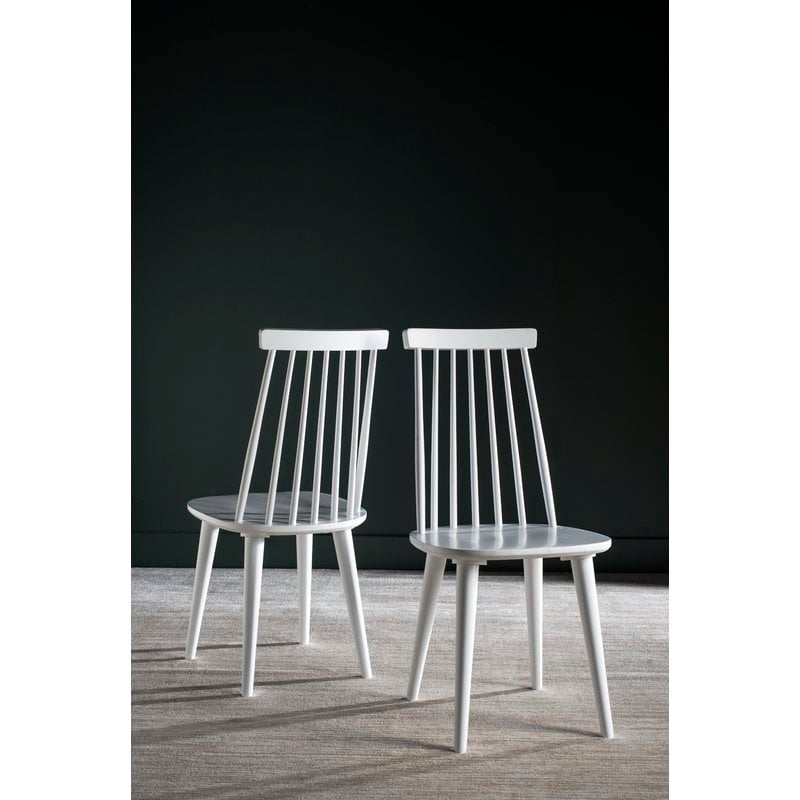 Clarence Solid Wood Dining Chair set of 2 - WHITE - Image 0
