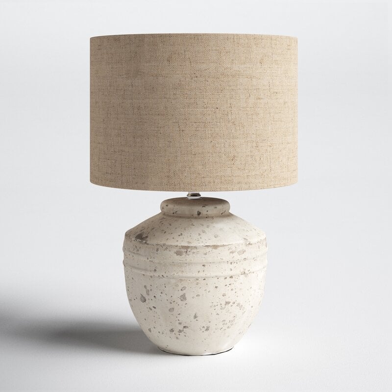 Dacorey Distressed White Table Lamp - Image 0
