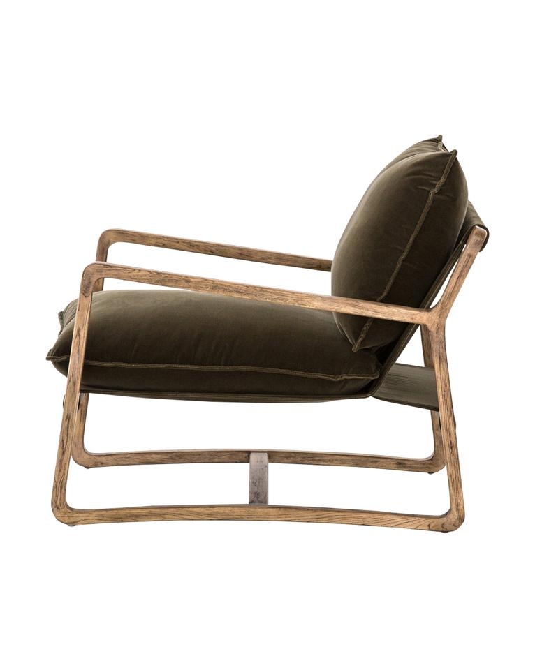 Ura Chair, Olive Green & Distressed Oak - Image 8
