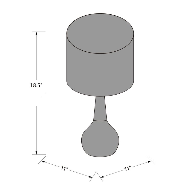 Aida 19" Table Lamp - medium gray - Image 7