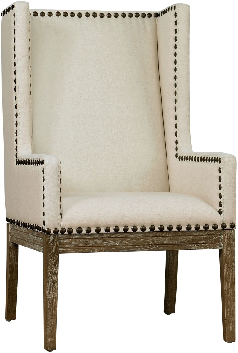 Tennyson Beige Linen Chair - Image 1