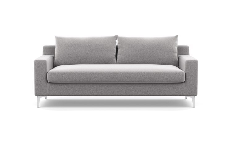 CUSTOM - Sloan Sofa, 75", Ash Performance Felt, Chrome Sloan L Leg, Bench Cushion - Image 0