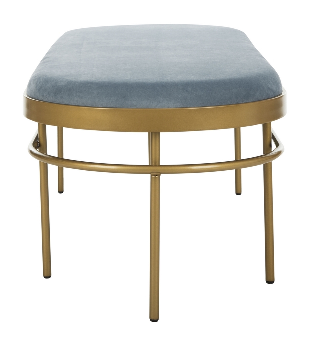 Sylva Oval Bench - Slate Blue/Gold - Arlo Home - Image 4
