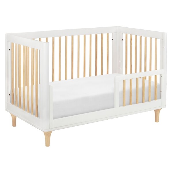 Lolly 3-in-1 Convertible Crib - White/Natural - Image 2