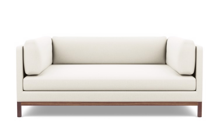 Jasper Long Two-Arm Sofa, Ivory, Walnut Base - Image 0