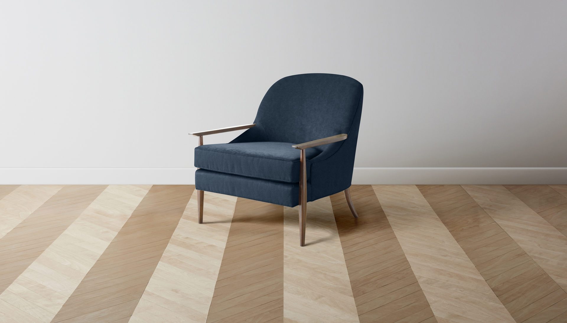 Leroy Chair, Sapphire and Washed Oak - Image 0