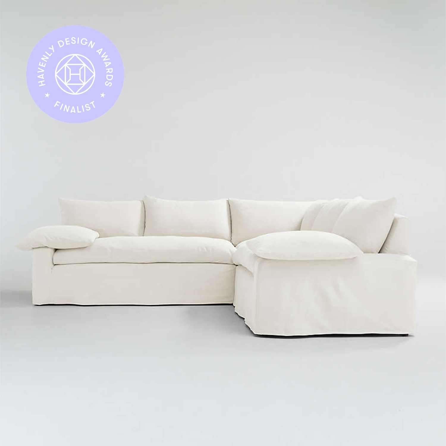 Ever Slipcovered 3-Piece Sectional by Leanne Ford, Redford White - Image 5