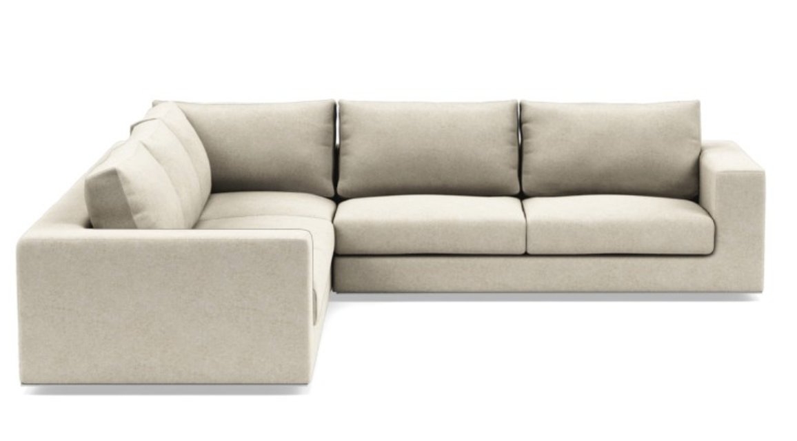 Walters Corner Sectional with Flax Performance Crossweave - Image 2