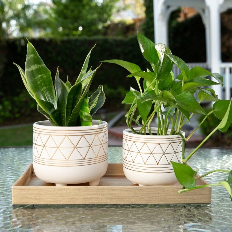 Lossett 2-Piece Ceramic Pot Planter Set - Image 0