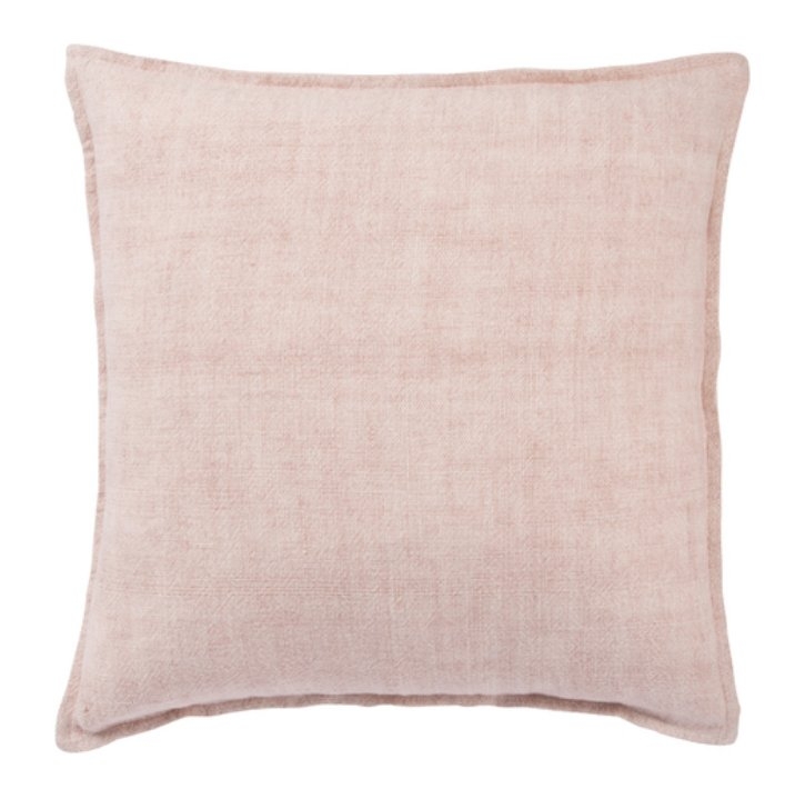 Emalita Linen Pillow, Cameo Rose - Poly Insert - Image 0