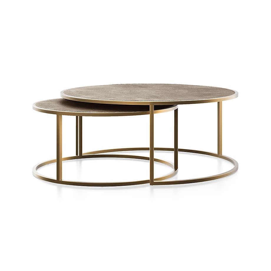 Keya Antique Brass Nesting Coffee Tables - Image 0
