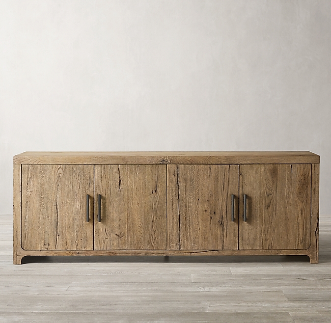 DAVOS OAK PANEL 4-DOOR SIDEBOARD - Image 0