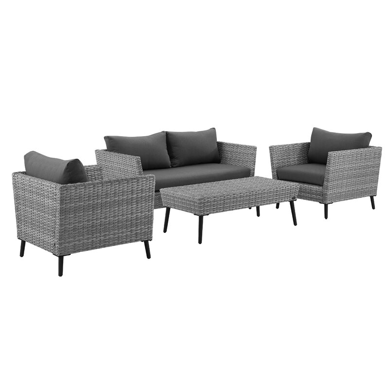 Nielsen 4 Piece Sofa Seating Group with Cushions - Image 3