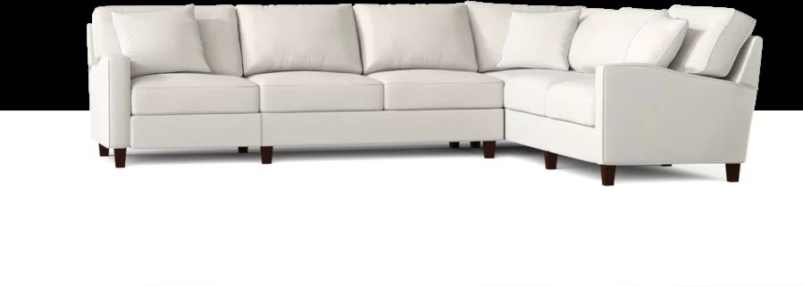 William 123'' Wide Corner Sectional - Right hand facing - Conversation pearl fabric - Image 0