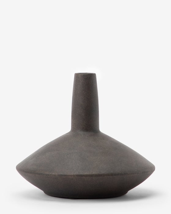 Brown Long Necked Vase - Image 0