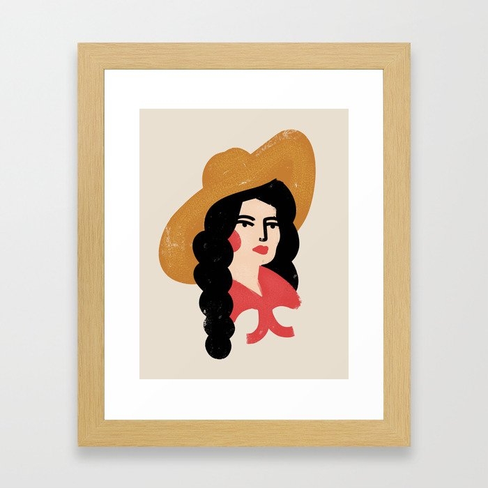 Abstract Cowgirl Framed Art Print - Image 0