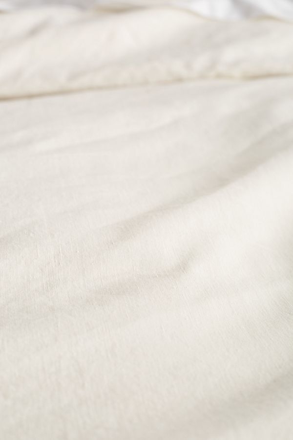 Relaxed Cotton-Linen Duvet Cover Cream King - Image 3