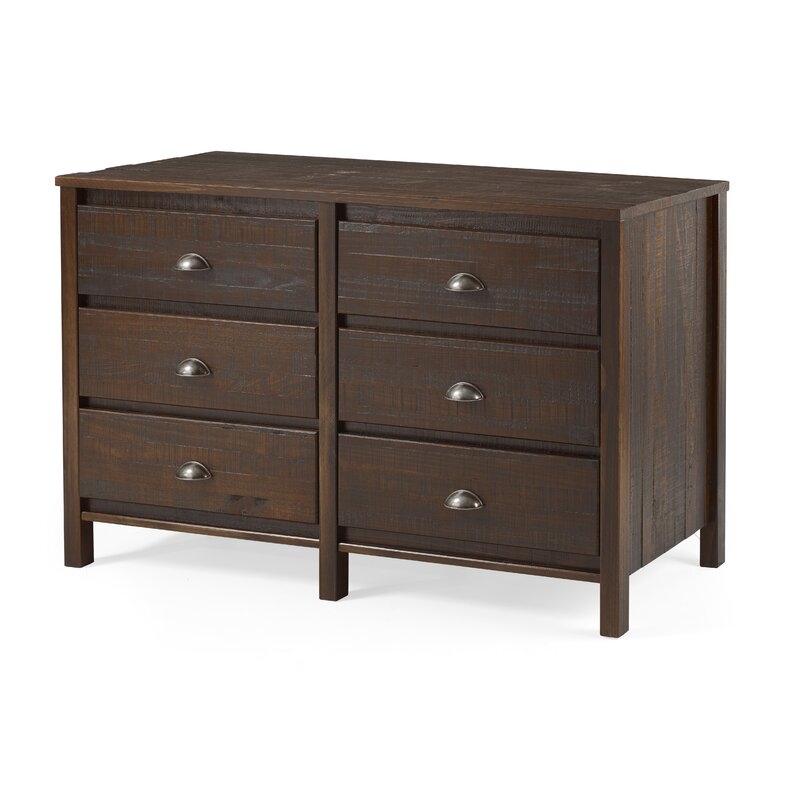 Kendle 6 Drawer 51'' W Solid Wood Double Dresser - Image 3