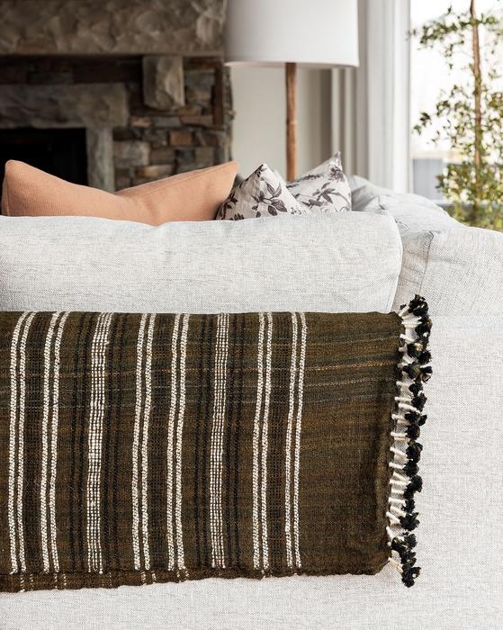 Amie Wool Stripe Throw - Image 1