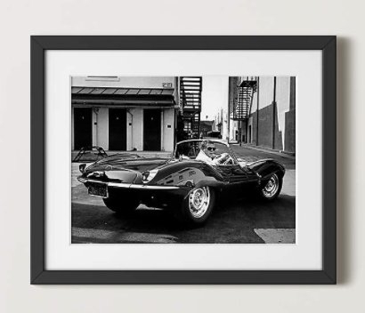 Steve McQueen, 1963 with White Frame 21.5"x17.5" - Image 0
