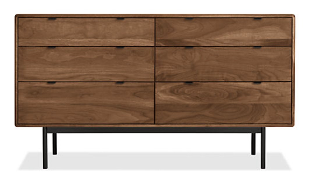 Hensley 60w 20d 33h Six-Drawer Dresser - Walnut - Image 0