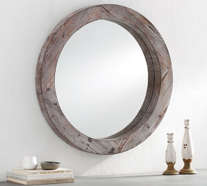 Wood Mirror, Natural - 36" Round - Image 3