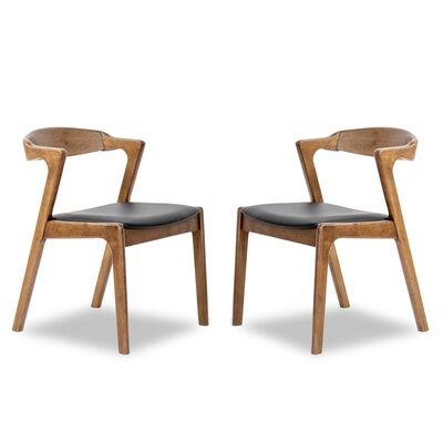 Varga Side Chair in Black/Brown (Set of 2) - Image 0