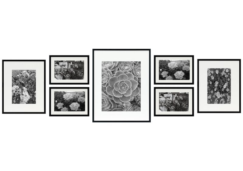 7 Piece Alisson Gallery Wall Aluminum Picture Frame Set-Black - Image 0