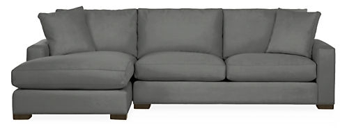 Metro Sectionals, 112" sofa with left arm chaise - Image 0