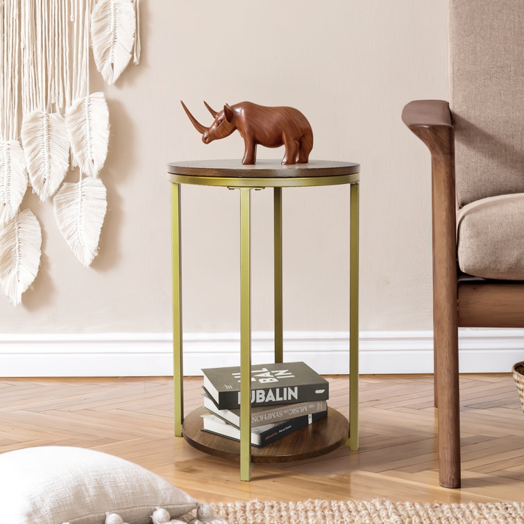 Bea Cross Legs End Table with Storage - Image 0