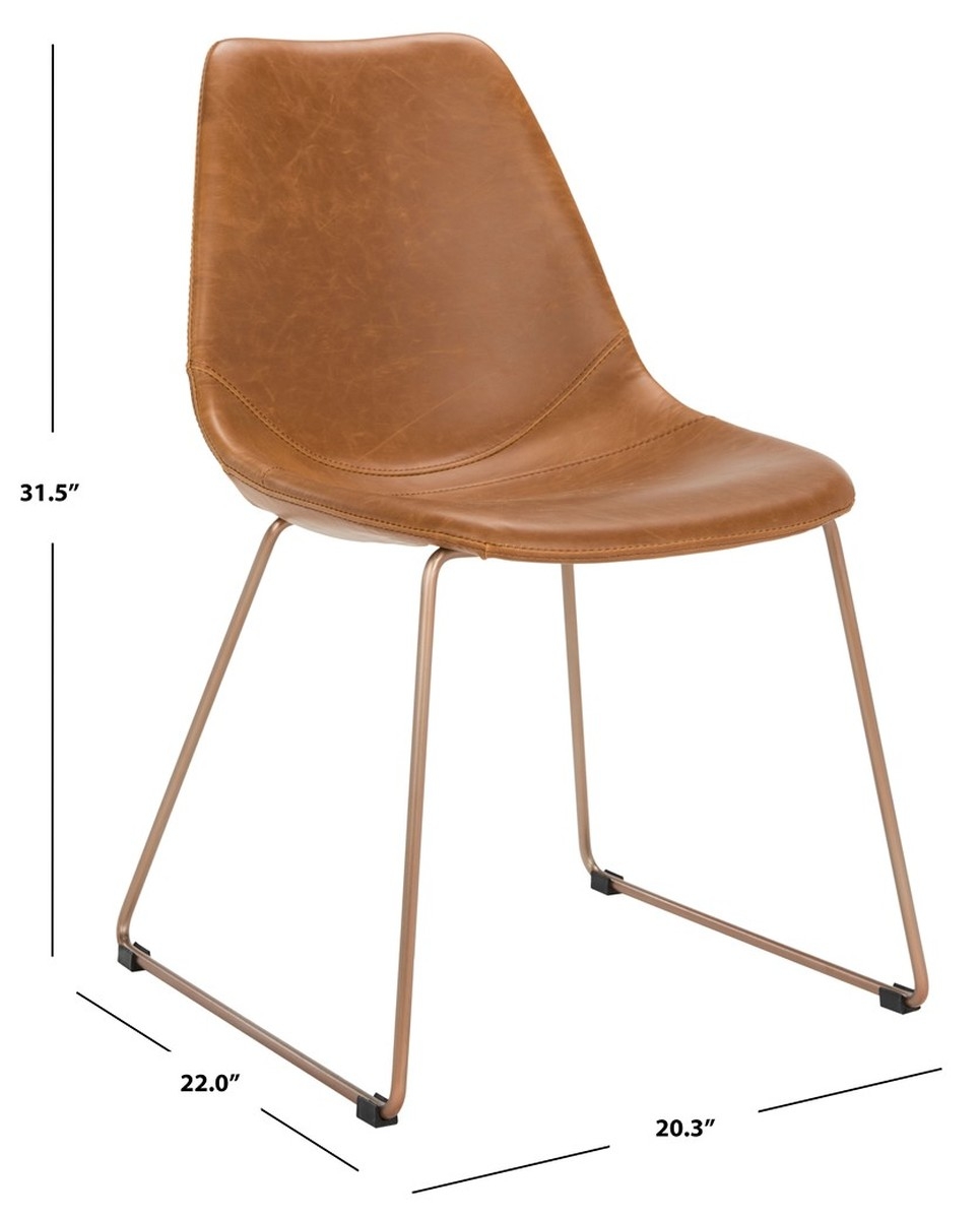 Dorian Midcentury Modern Dining Chair - Light Brown - Arlo Home - Image 1