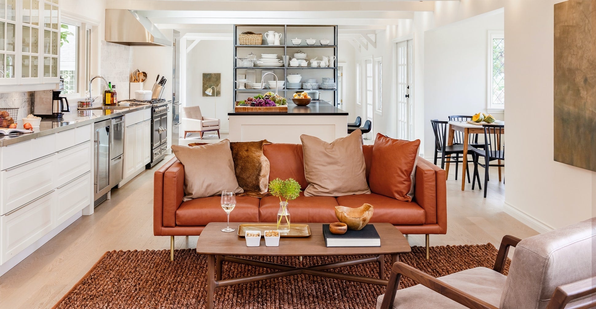 Brezza Matte Walnut Rectangular Coffee Table - Image 2