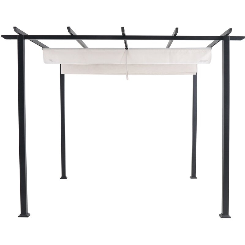 Tetbury 7.5 Ft. W x 10 Ft. D Metal Pergola with Canopy - Image 0