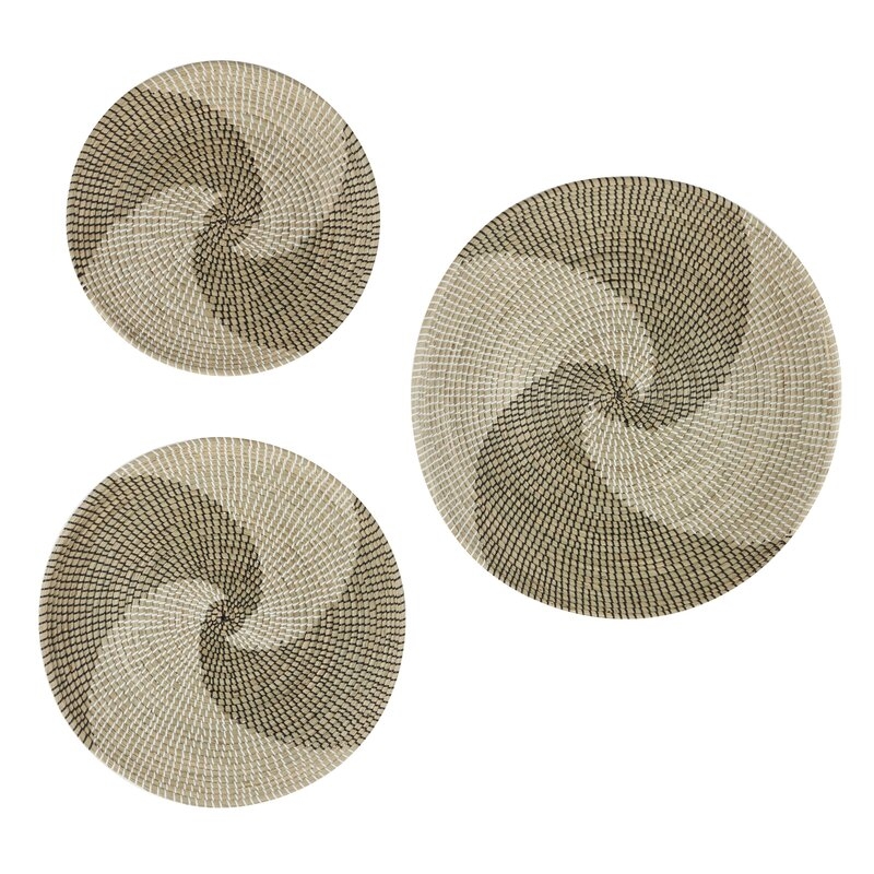 3 Piece Swirl Natural Seagrass Wall Décor Set - Image 2