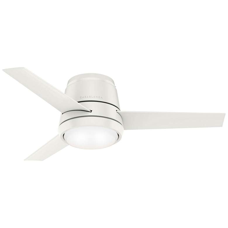 44" Casablanca Commodus Fresh White LED Hugger Ceiling Fan - Image 0