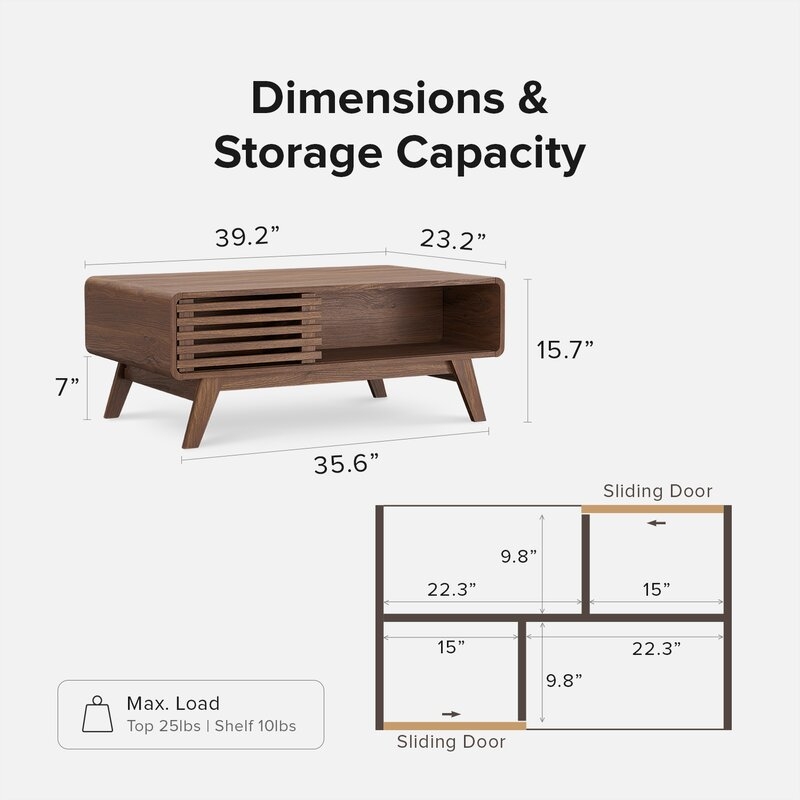 Lorccan Coffee Table with Storage - Image 1