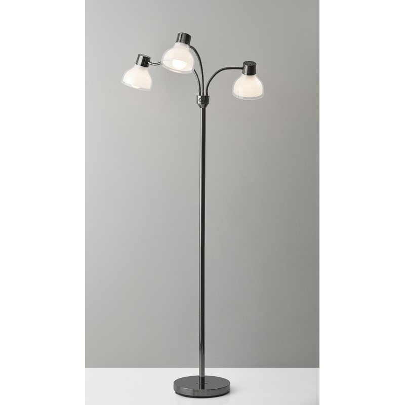 Campanella 3-Arm 69" Tree Floor Lamp in Black NIckel - Image 0