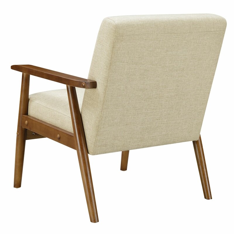 Jarin 25.38'' Wide Armchair, Beige Linen Blend - Image 2
