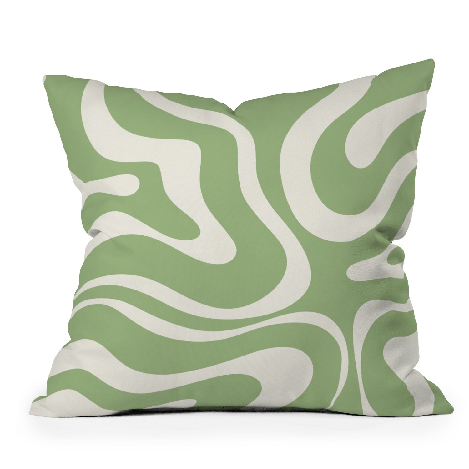 Woodland On Sage by Little Arrow Design Co - Outdoor Throw Pillow 20" x 20" - Image 0