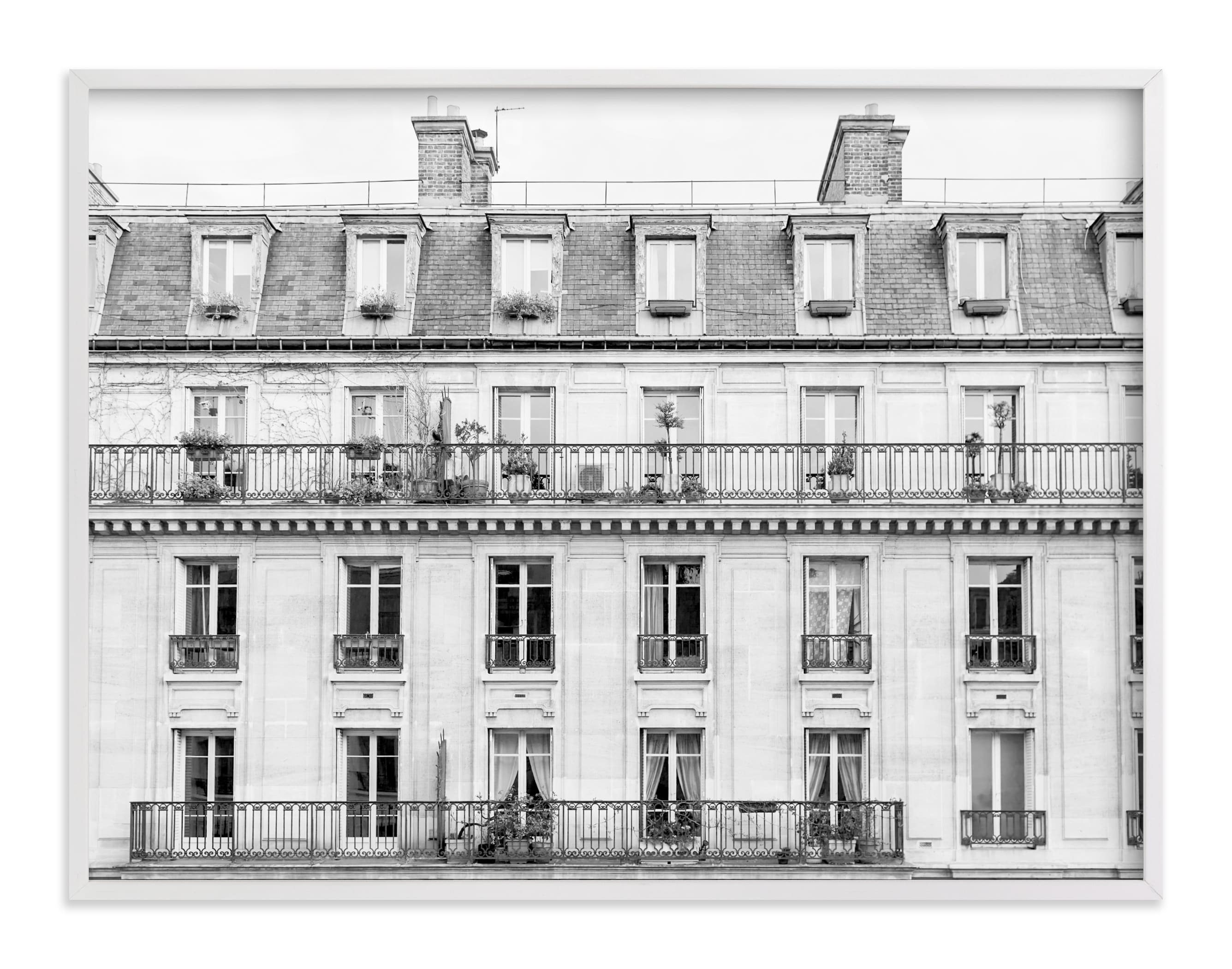 Days in Paris - 40" x 30" - white wood frame - Image 0