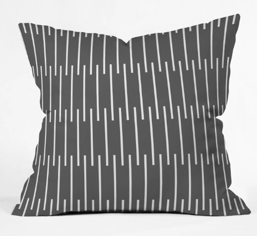 meridian  grey  Throw Pillow - insert included 18" - Image 0